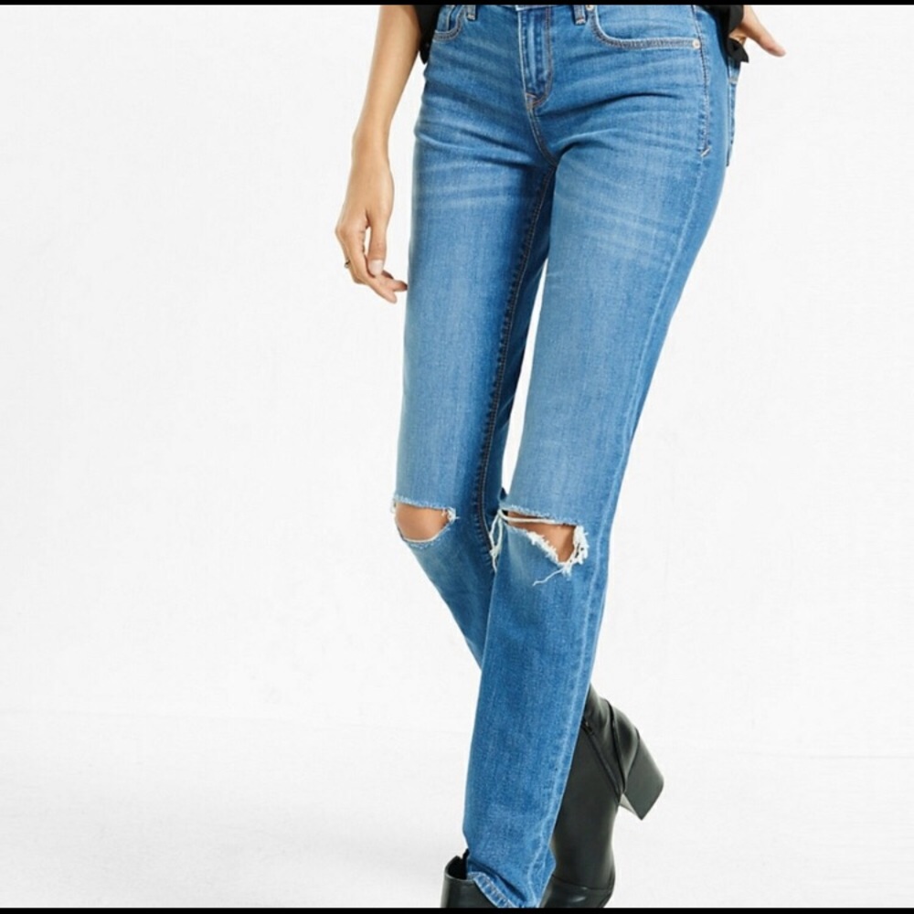 Express Super Skinny Mid Rise Jeans